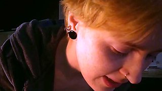 Blonde Teases Tits in Kitchen