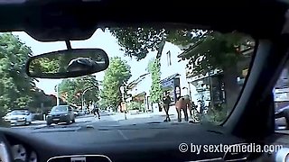 Oggy Style Car Blowjob with Big Cock Cumshot