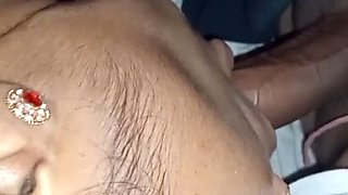 Desi Indian Wife Vinnusi Takes Big Cock Cum in Mouth Blowjob