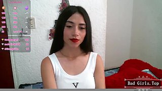 Pretty big tits skinny brunette web petite babe - Teen