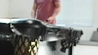 German Couple Rough Fucking in Kitchen Missionary