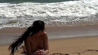 Topless on the Beach, Pussy Fingering, Outdoor Nudity