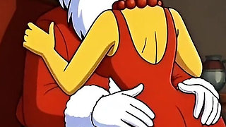 Santa Claus Fucks Married Housewife Marge Simpson on Christmas Day