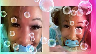 Japanese teen An Himeno in black lingerie sucking dick