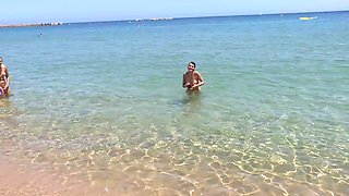 Sexdate amateurs at the public beach 1