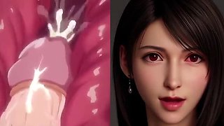 Tifa Lockhart Busty Hentai ASMR JOI - Reverse Glory Hole Countdown Finish