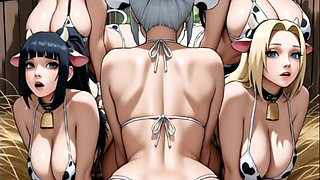 Hentai anime - With these big ass girls having sex on the farm