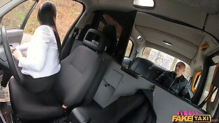 I enjoy to fuck married studs in my taxi - woman faux taxi