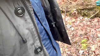 pussy pissing  water on the rock