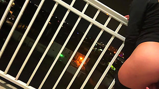 Risky Hotel Balcony Fuck and Beach Sex