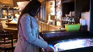 -BralessForever.com- Hotwife Veerle - Flashing in the