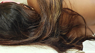 Real Desi Bhabhi Indian Slave Olivia used for feet licking, rubbing and hairplay while resting to satisfy for ultimate cum shot
