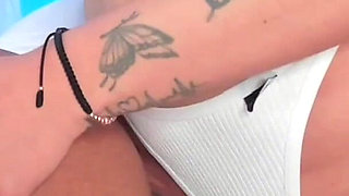 Fucking My Pussy with a Purple Dildo