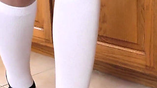 Ella Her Hairy Snatch Looks so Good Peeking Out of the Bottom of Her Cute Little Scout Skirt!