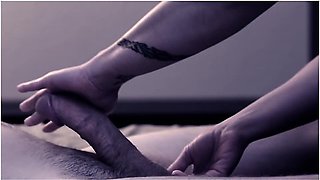 Melody Cheeks In Slave Tied To Bed And Made To Cum In Femdom Handjob