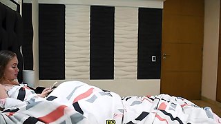 Kind latina MILF let her stepson lie in her bed but it ended up in a hot fuck