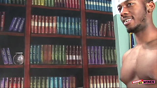 Dominant blonde boss fucks her black assistant after he eats her dripping cunt