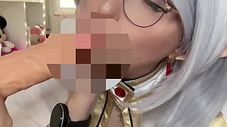 FRIEREN REAL LIFE HENTAI Cosplay girl BLOWJOB