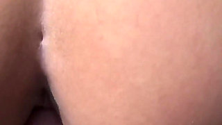 Glassed busty bitch suck and fuck dick in pov