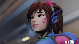 Hot D.va BBC Deepthroat Service & Tight Pussy Fuck in Condom - 3D Overwatch Animation