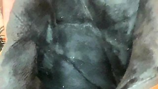 Slutty girl foot fetish with masturbation