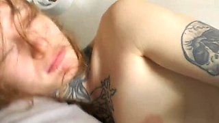 Petite Ginger Teen Screams on Giant Dick - Rough Doggystyle Fuck & Pussy Close Up