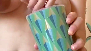 Giantess Finds a Tiny Visitor in Her Bathroom