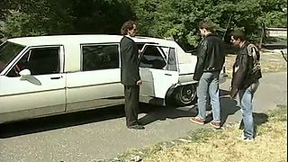 Beautiful short haired blondie loves being gangbanged