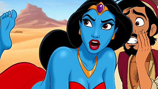 Genie Girl Jerk off Dick to Adaddin. Fairy Tale Story