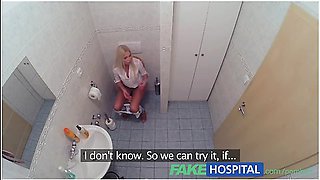 Horny Busty Blonde Receives A Creampie From The Doctor