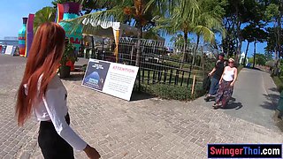 Thai GF thanks BF by jerking and riding