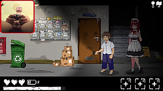 A ghostly Japanese maid rides my cock hard and... (No Exit Apartment Gameplay1)