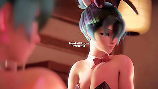 The Bunny Girl Kiriko Passional Blowjob ( Uncensored )