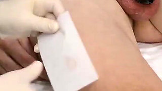 A Client Cummed Unnoticed During a Waxing Session