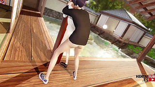 Chainsaw Man Hentai - Aki Fucks Makima While She's Clinging to the Column of Her House.