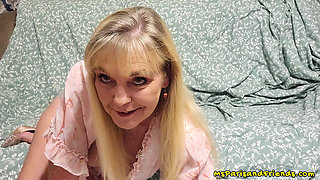 Just Her Panties and Her Fingers Make Her Cunt Explode