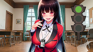 Green light, Red Light with Yumeko from Kakegurui. English voice. JOI hentai.