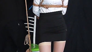 Stocked Office Lady Girlfriend, Rope Bondage Game