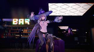 [mmd] Witch Big Black Tower Dance Riding Climax Fornication