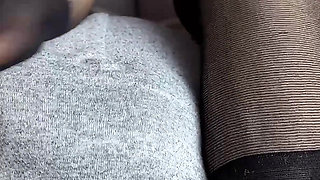 Foot Domination of Cock in Panties with Interrupted Cumshot