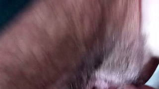 Cream All Over My Hairy Pussy