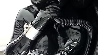 Mistress Danica latex solo masturbation
