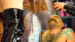 Four Girls Take Control and Turn One Man Into Their Live Toilet