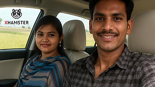Indian Village girl enjoys Couple New Car in farm house by -Snapchat143