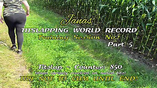 Titslapping World Record Trainig 2 - 5 of 18 - 4230 Slaps