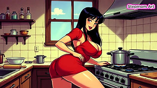 JOI Stepmom Hot Kitchen - Come with me 100% You'll cum - Dirty Talk