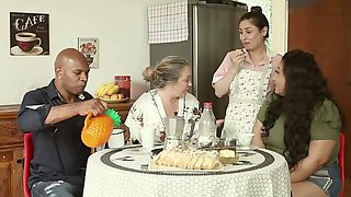 Husband Cuckold, MILF Slut & Horny Maid Fuck Everyone - Blowjob, Big Ass, Interracial Fetish with Emme White, Alessandra Maia, Agatha Ludovino, Capoeira