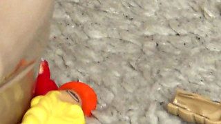 Sadistic Toy Crush Fun for Naughty Blonde Amber!