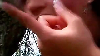 Teens black Angelika and Lucy Bell fucked in the ass in a hot outdoor gangbang