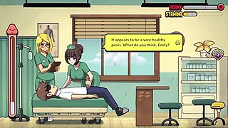Teacher and student, hard rough sex, surprise threesome